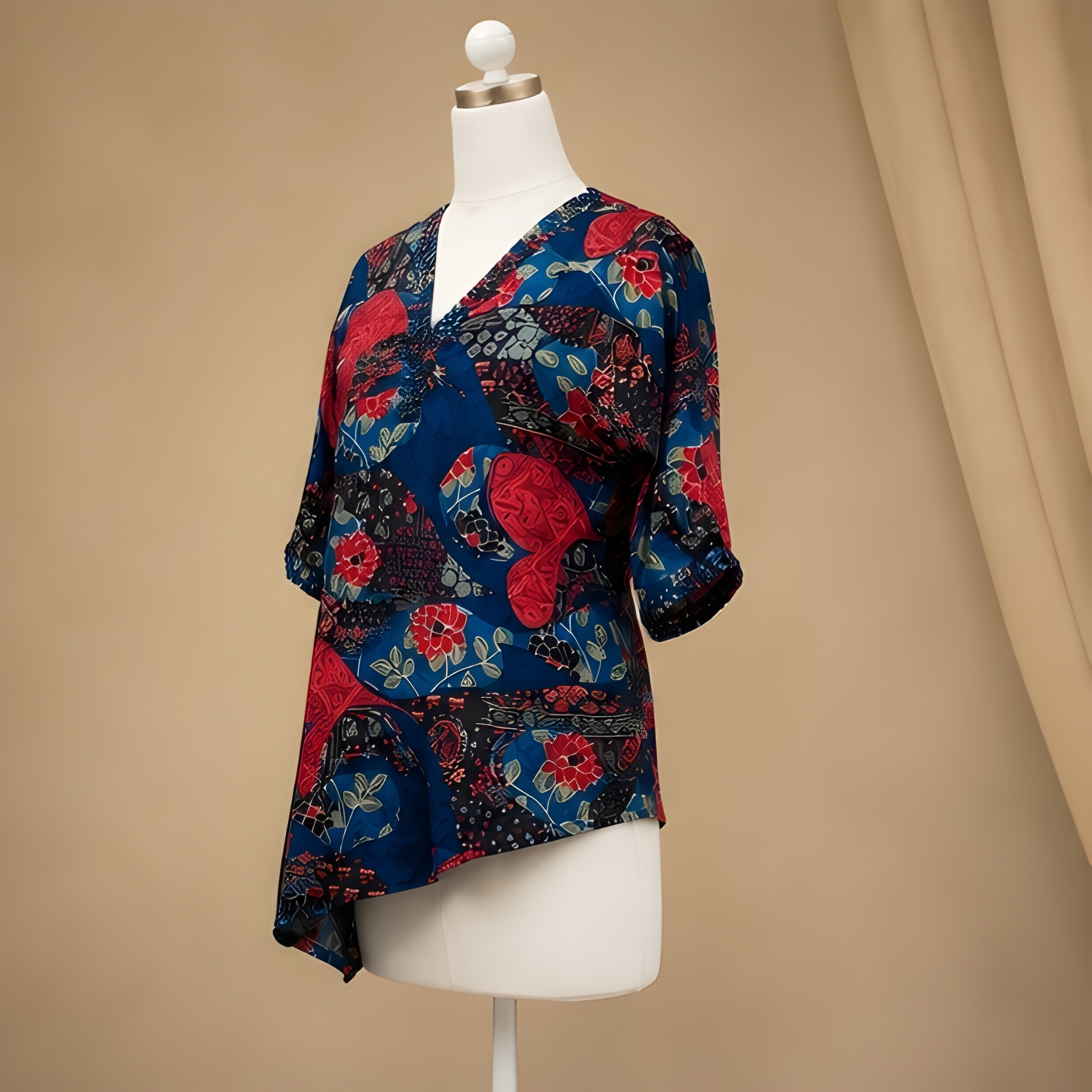 Sapphire Petal Statement Top