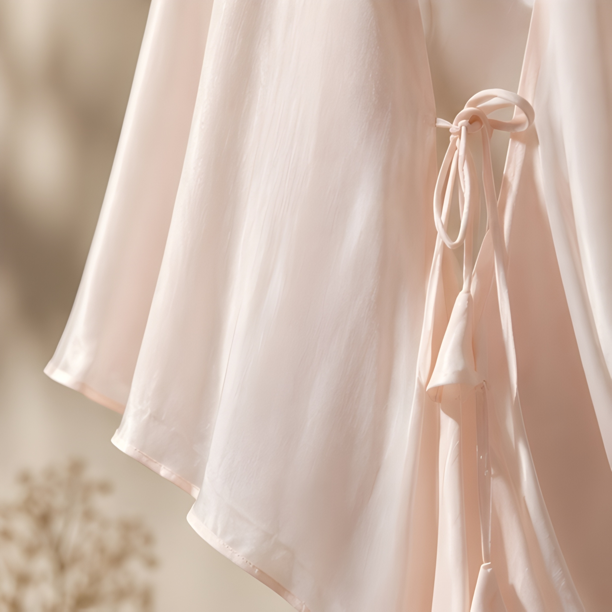 Blush Whisper Asymmetrical Kaftan Dress