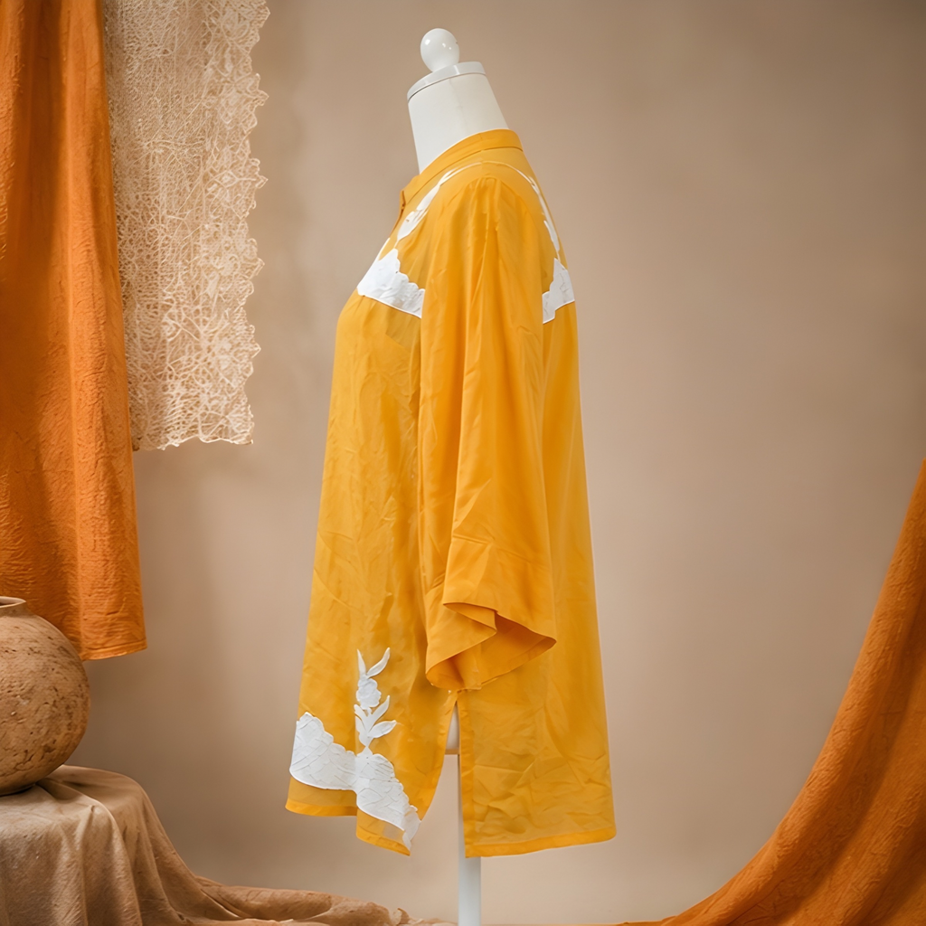 Marigold Bloom Embroidered Tunic