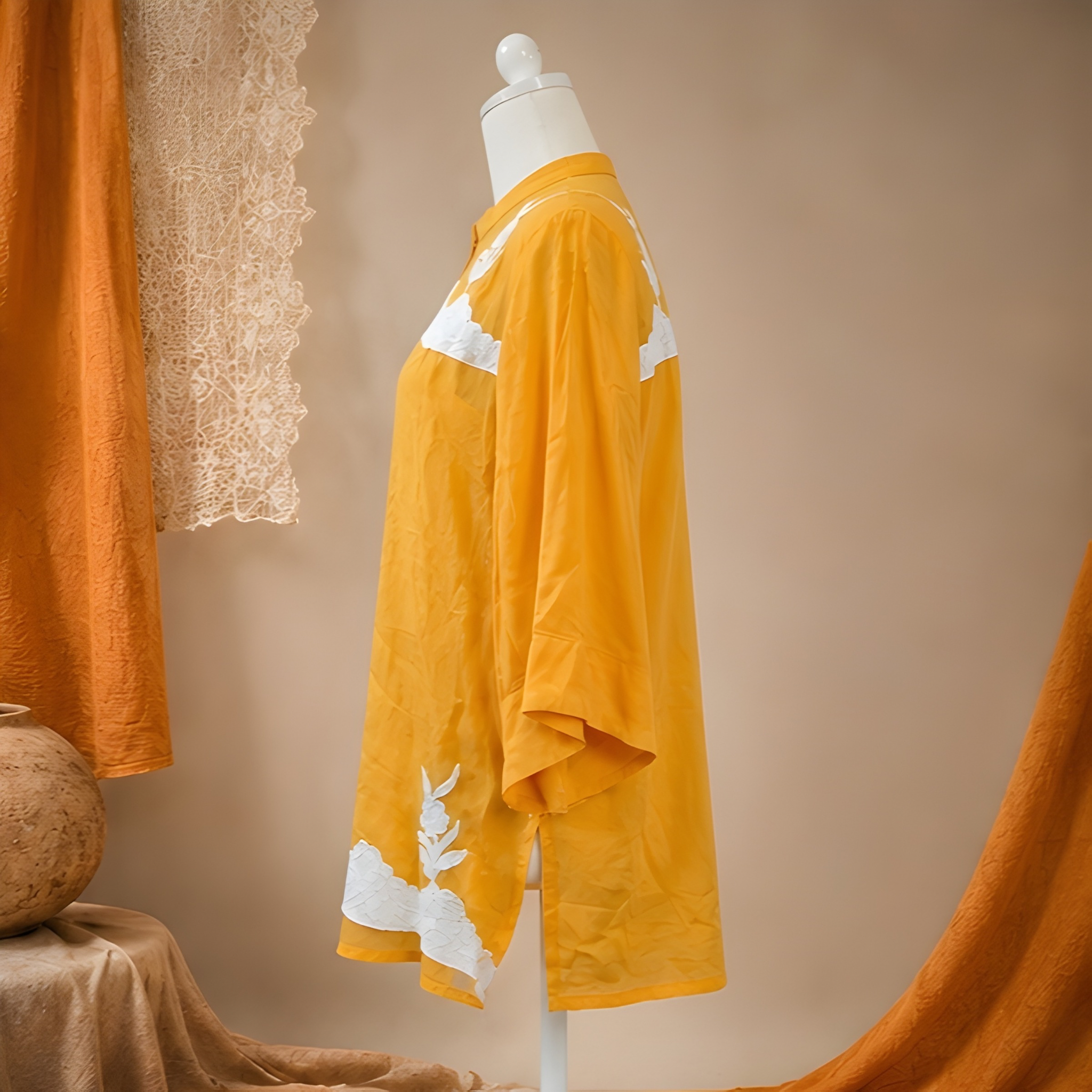 Marigold Bloom Embroidered Tunic