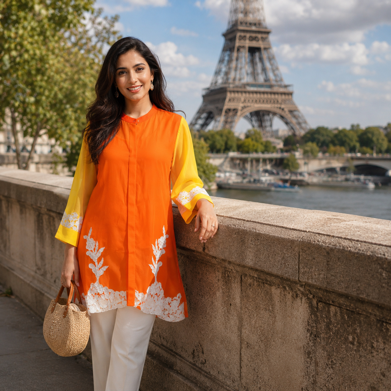 Citrus Bloom Lace Top