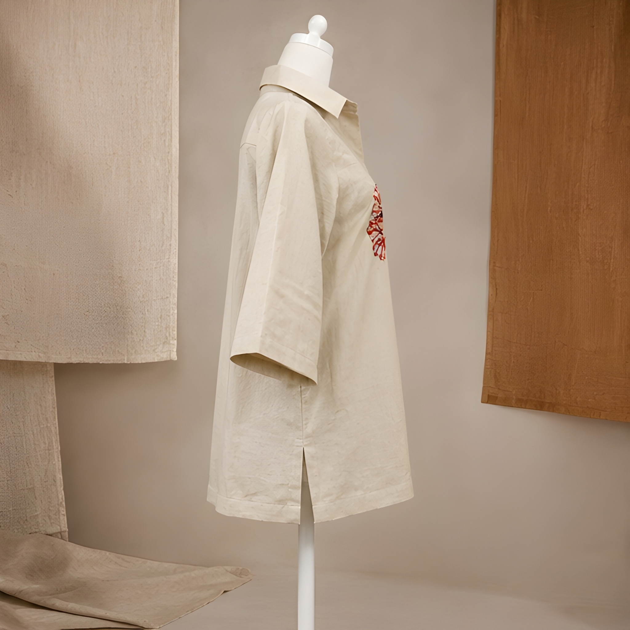 Desert Bloom Embroidered Linen Shirt