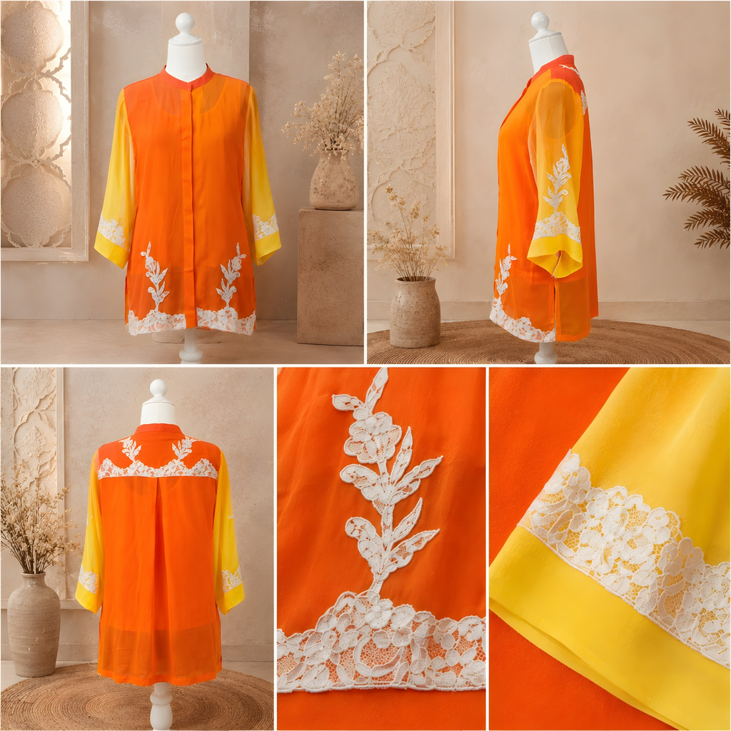 Citrus Bloom Lace Top