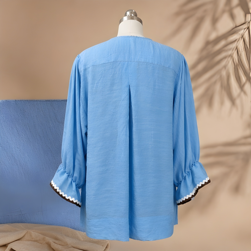 Sky Bloom Artisan Top