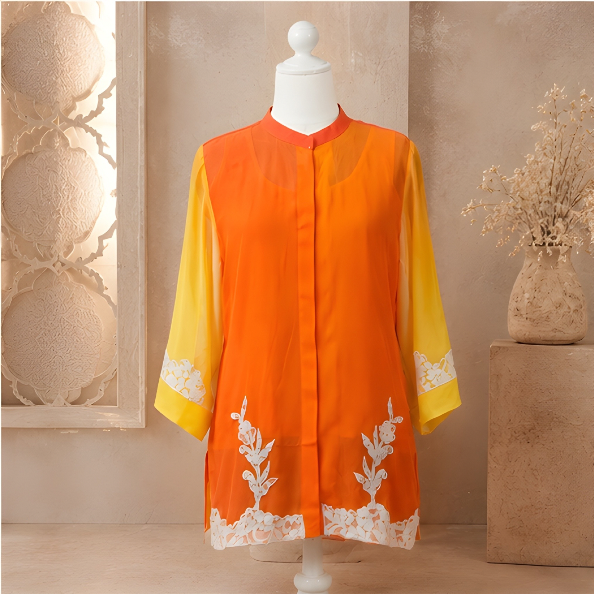 Citrus Bloom Lace Top