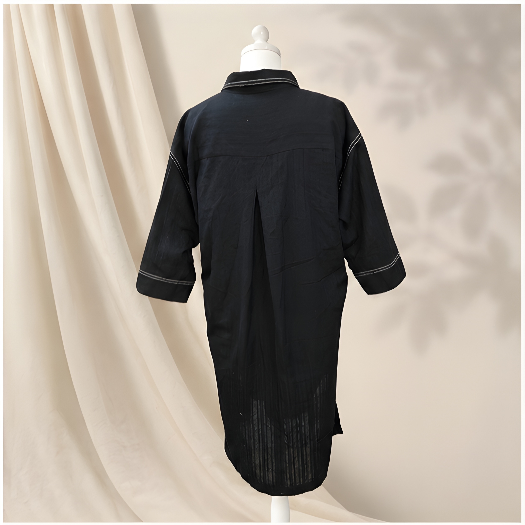Midnight Bloom Embroidered Kurti