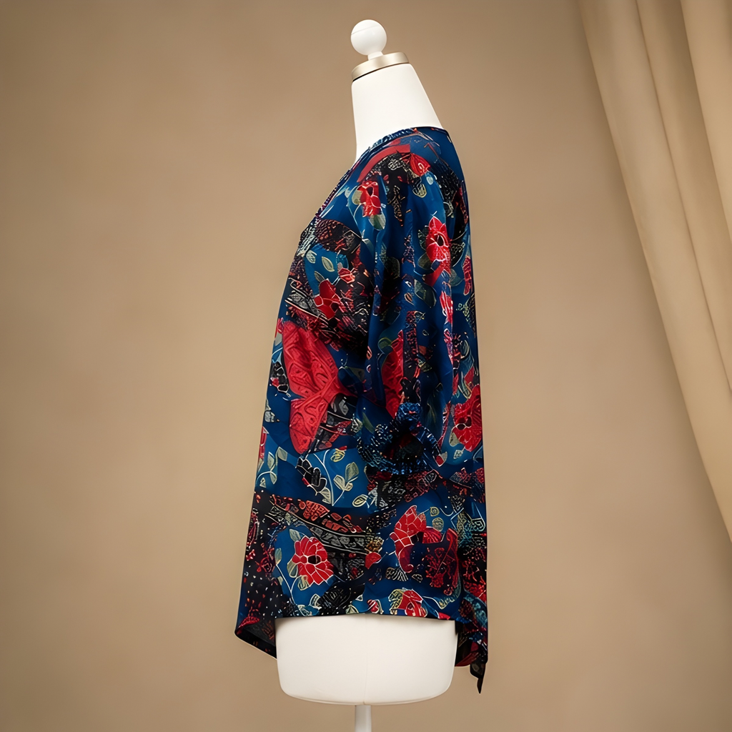 Sapphire Petal Statement Top