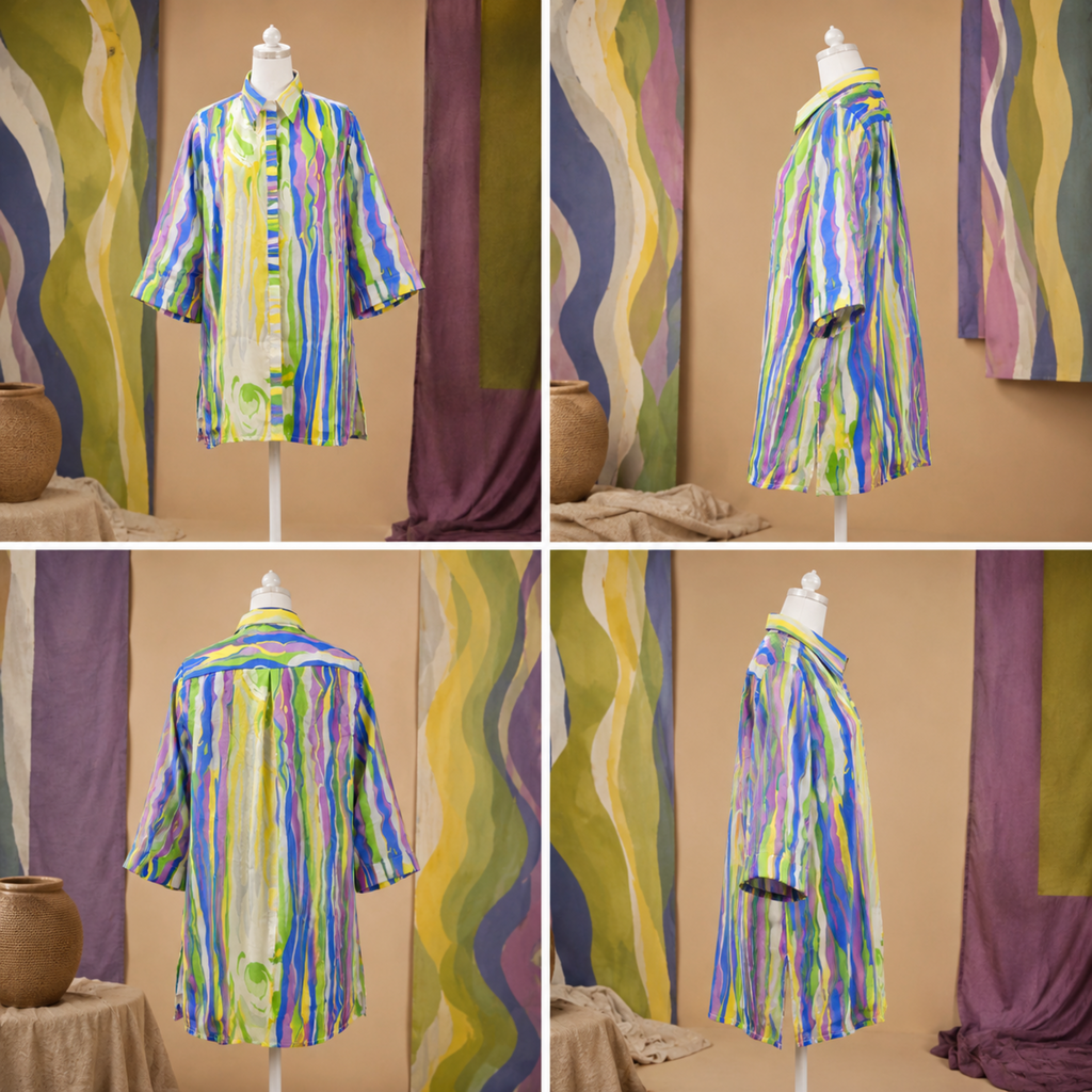 Kaleidoscope Waves Artisan Shirt
