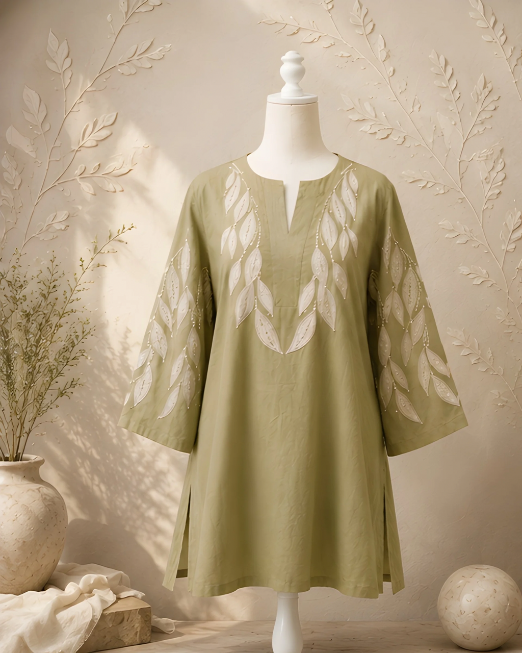 Olive Vein Kurta