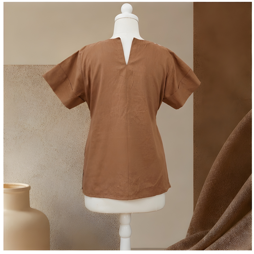 Earth & Ivory Asymmetrical Tunic