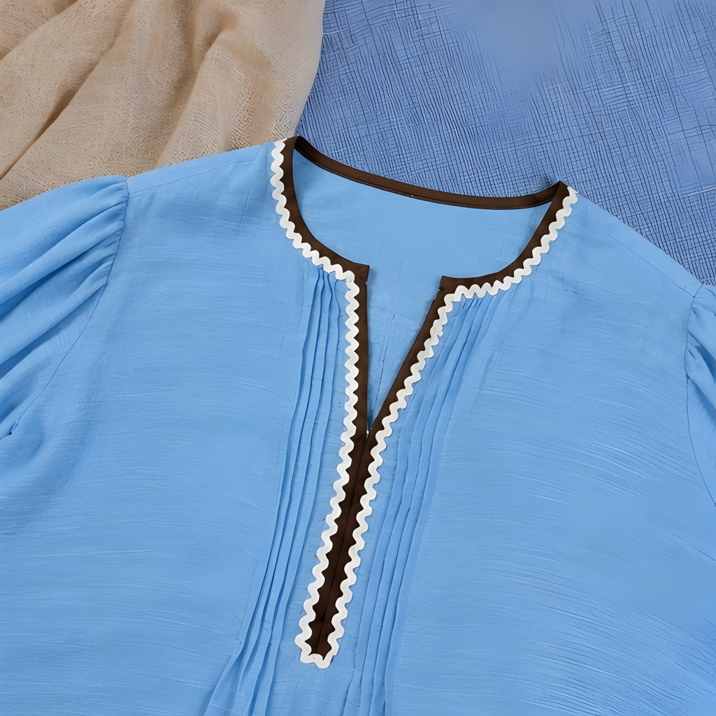 Sky Bloom Artisan Top