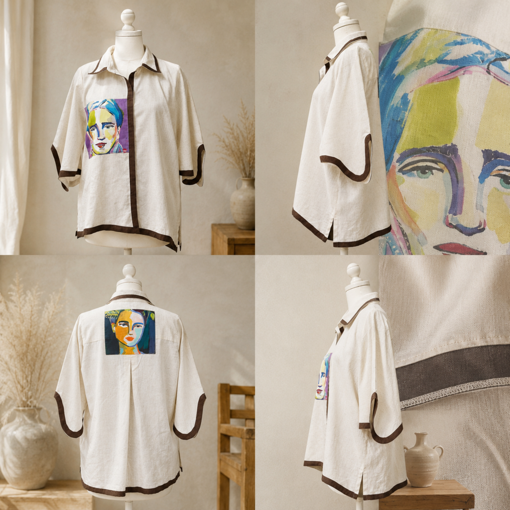 Modern Muse Art Linen Shirt