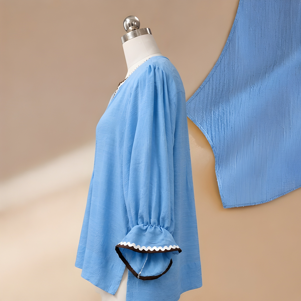 Sky Bloom Artisan Top
