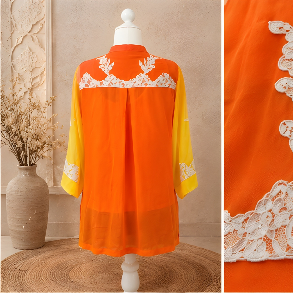 Citrus Bloom Lace Top