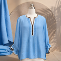 Sky Bloom Artisan Top