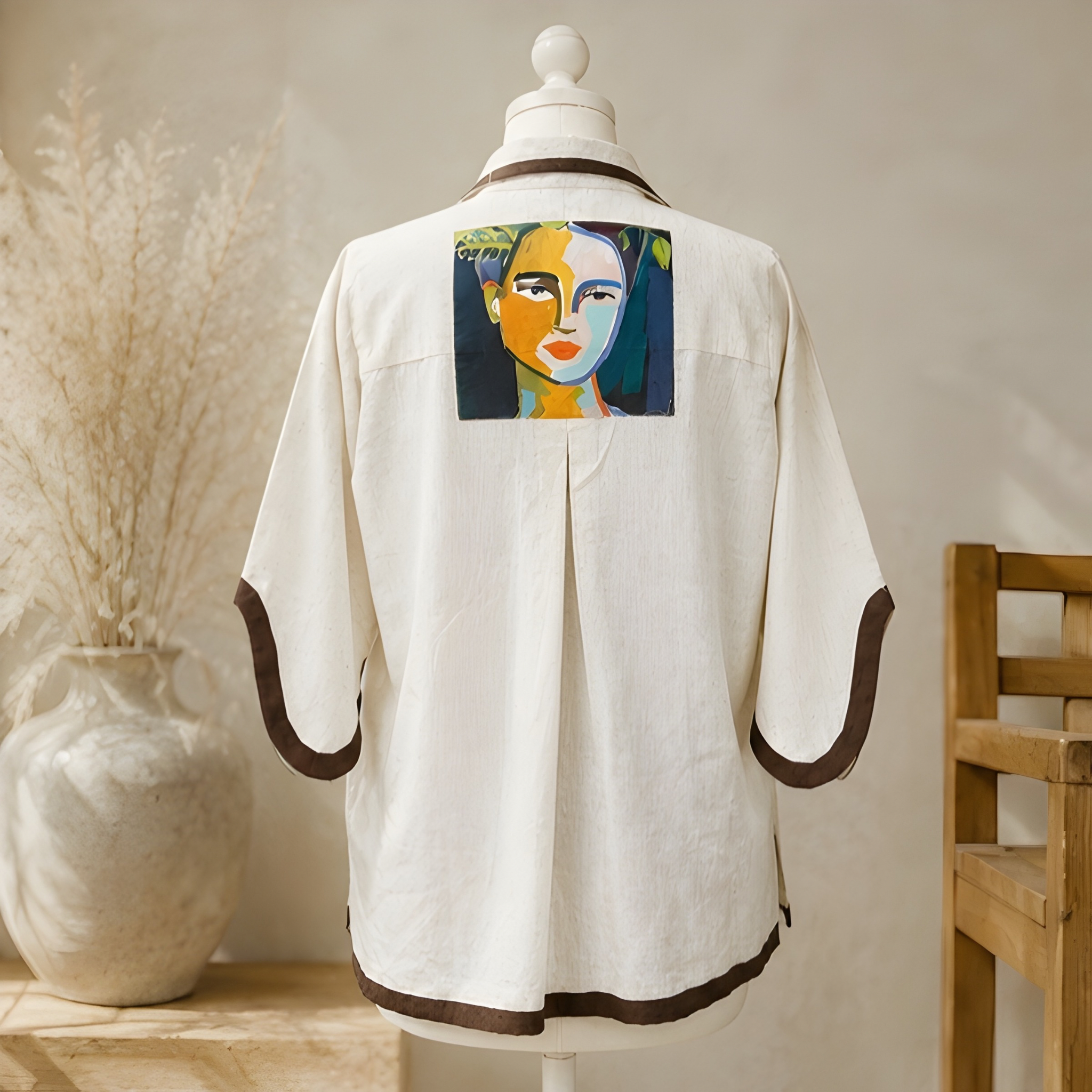 Modern Muse Art Linen Shirt