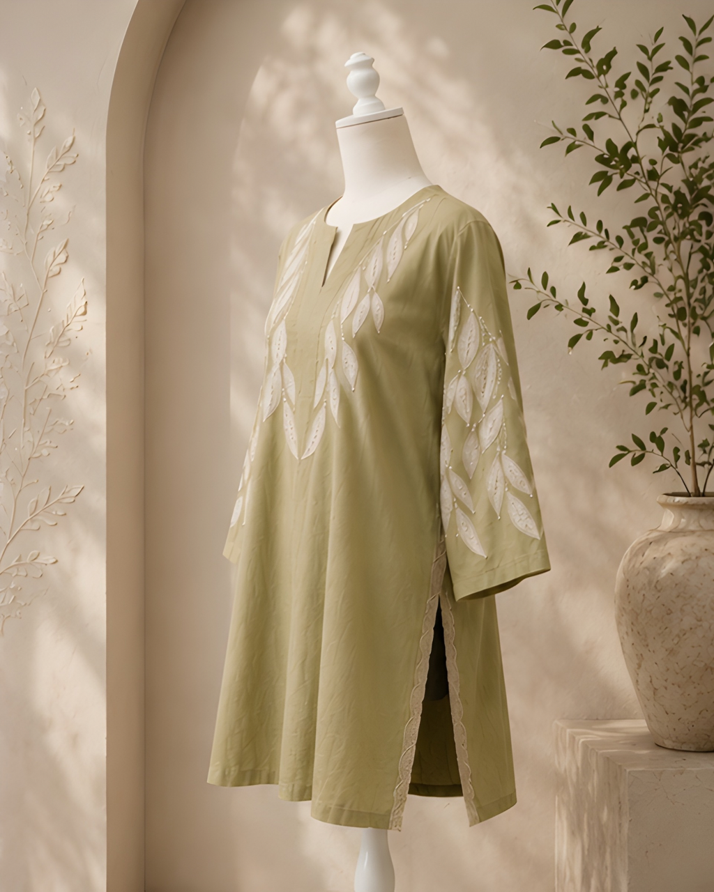 Olive Vein Kurta