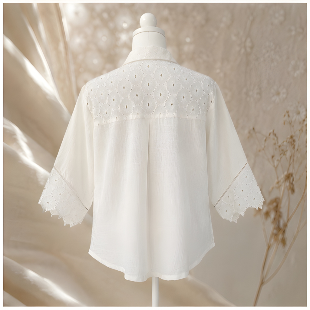 Ivory Bloom Lace Shirt
