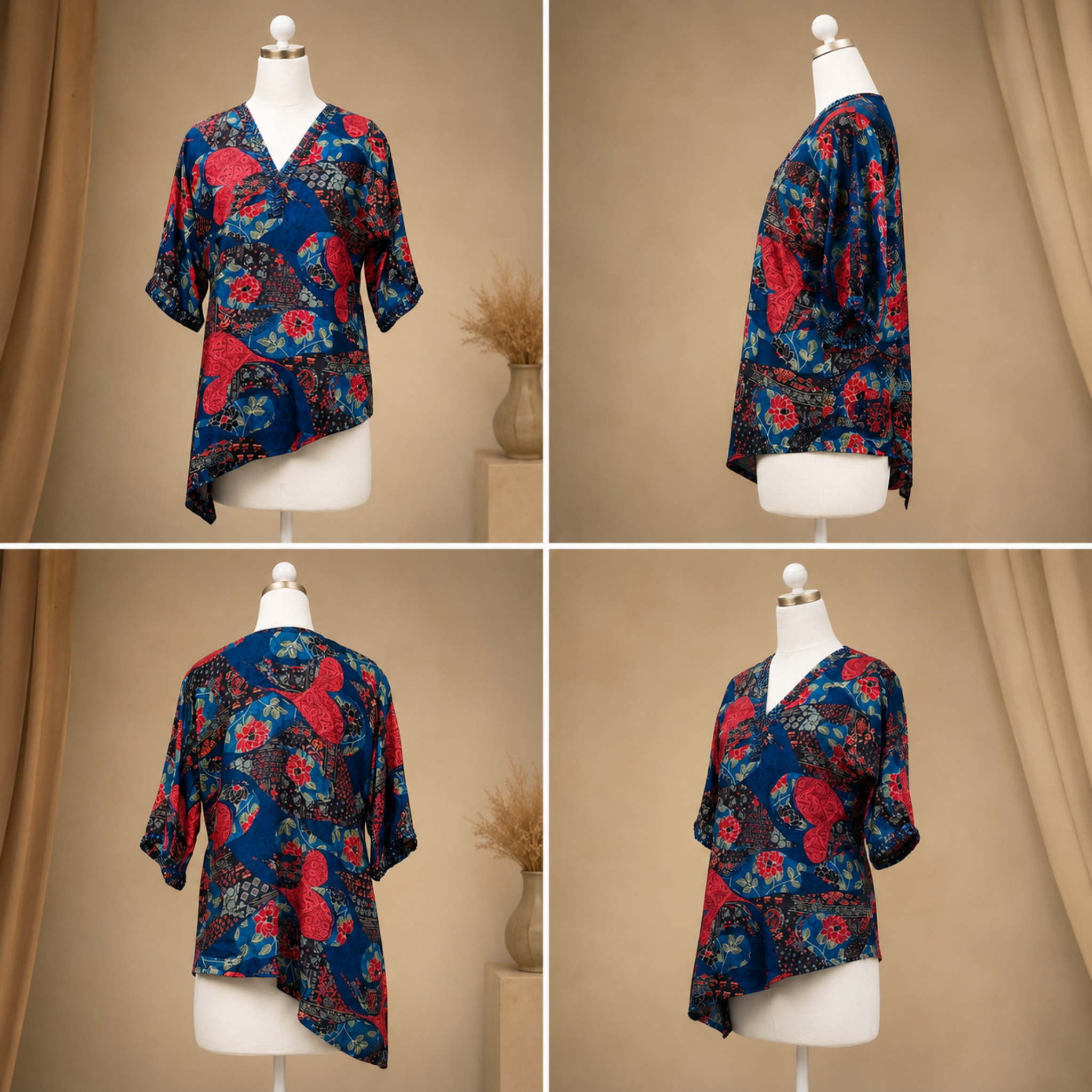 Sapphire Petal Statement Top
