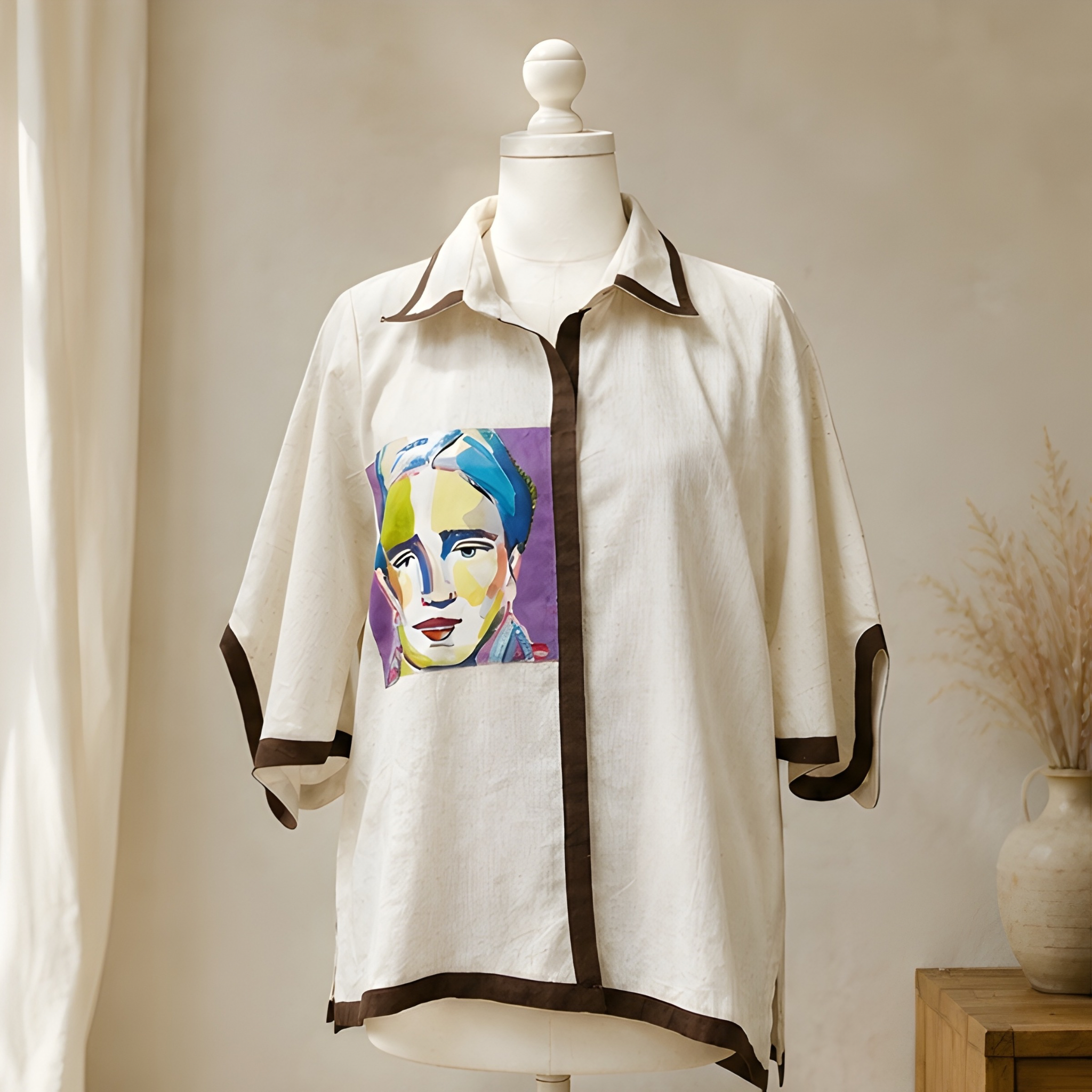 Modern Muse Art Linen Shirt