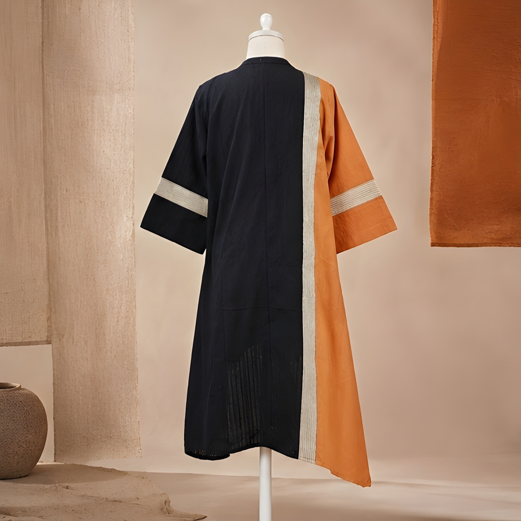Terra Noir Asymmetrical Colourblock Dress