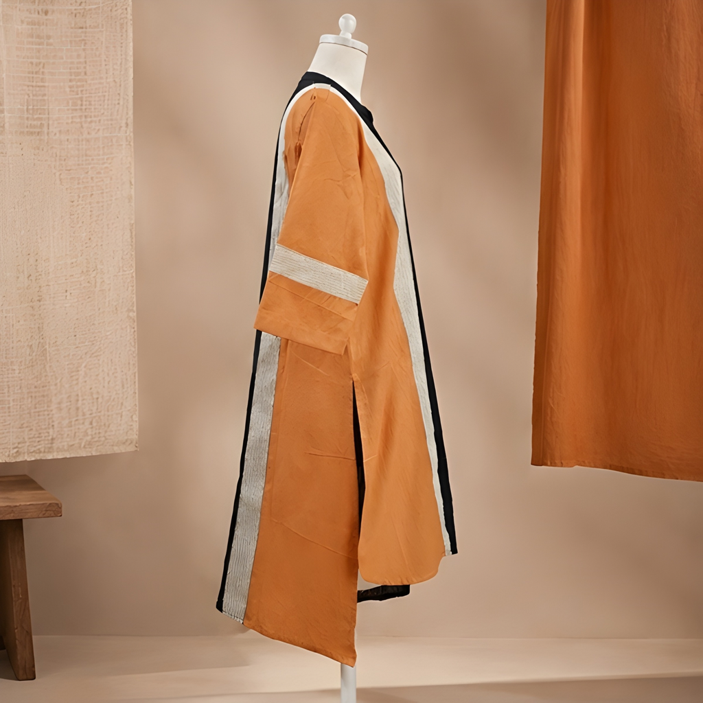Terra Noir Asymmetrical Colourblock Dress