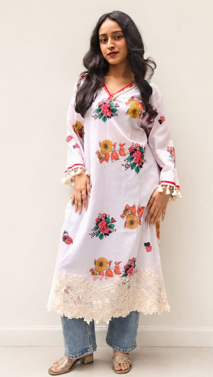 Rose Garden Printed Kurta
