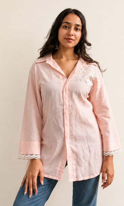 Blush Lace Shirt
