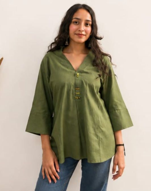Olive Muse Tunic