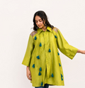 Lime Paisley Tassel Shirt