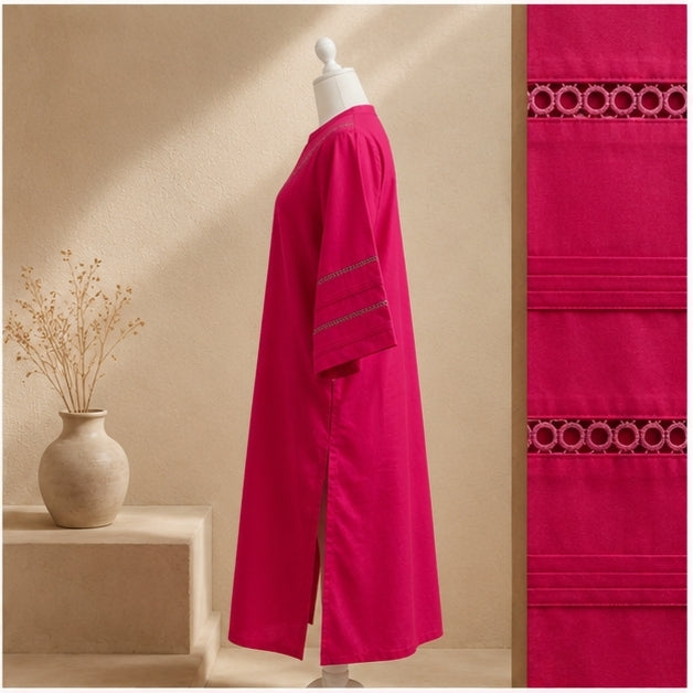 the Ruby Pink Lace Accent Straight