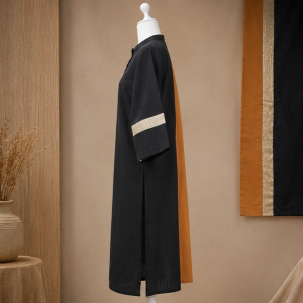Terra Noir Asymmetrical Colourblock Dress