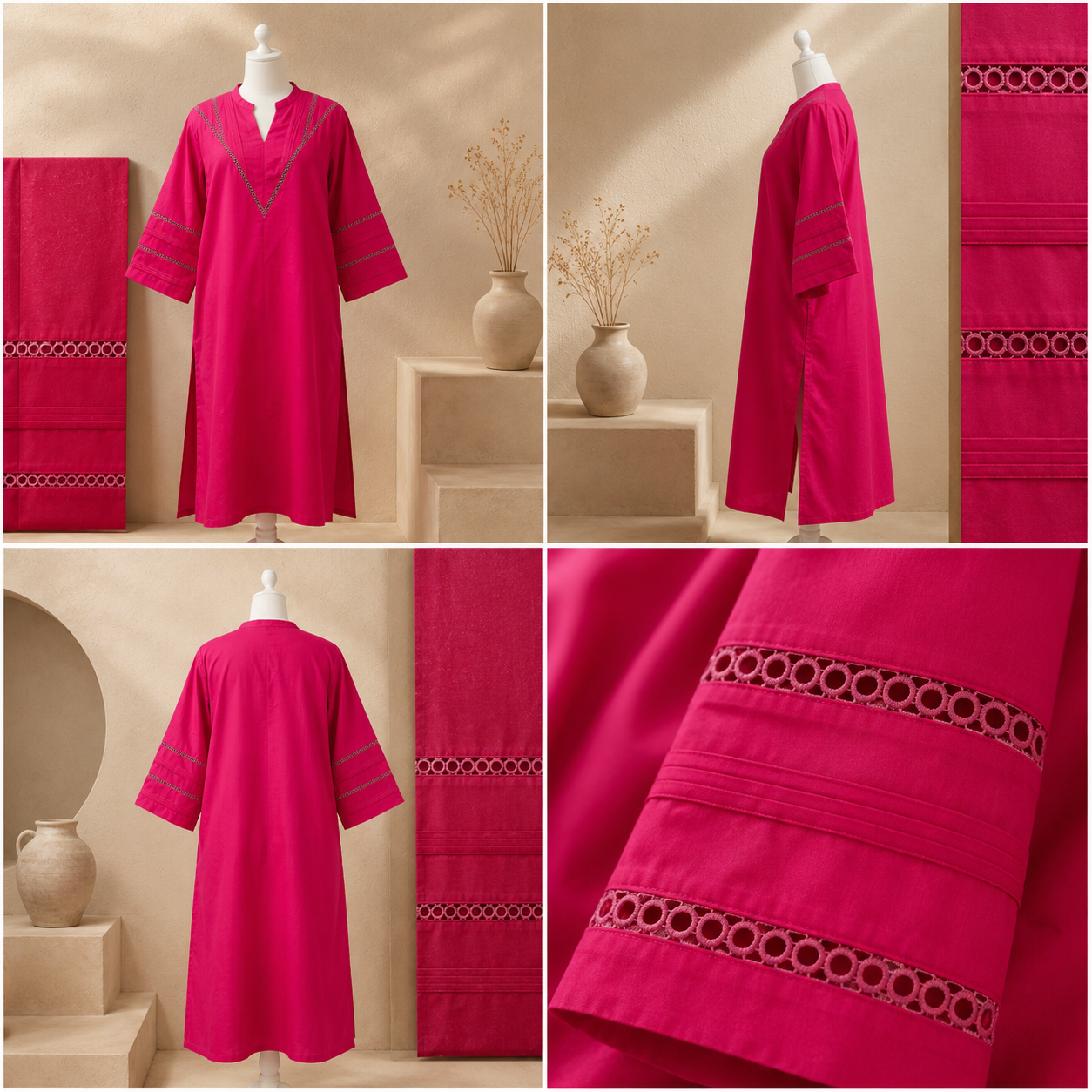 the Ruby Pink Lace Accent Straight
