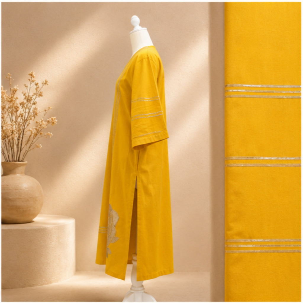 the Sunshine Bloom Embroidered Straight