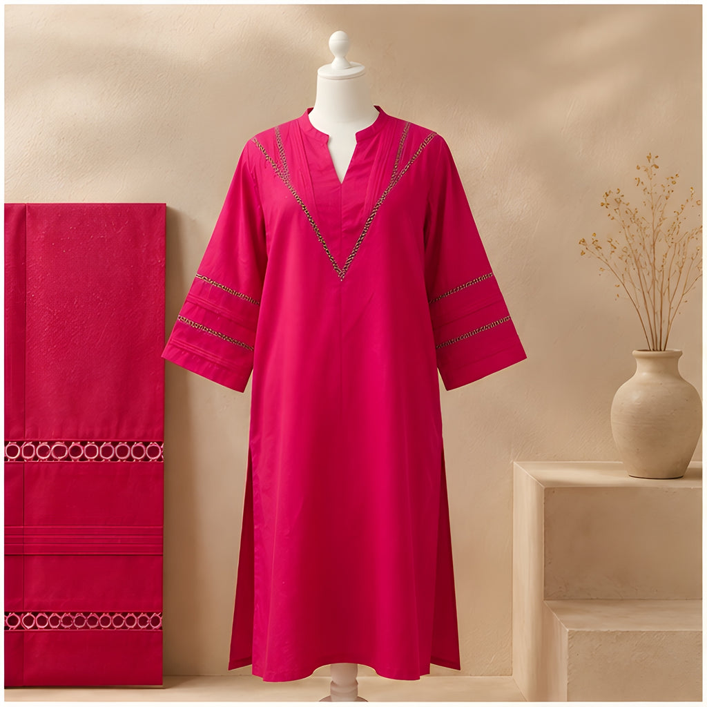 the Ruby Pink Lace Accent Straight