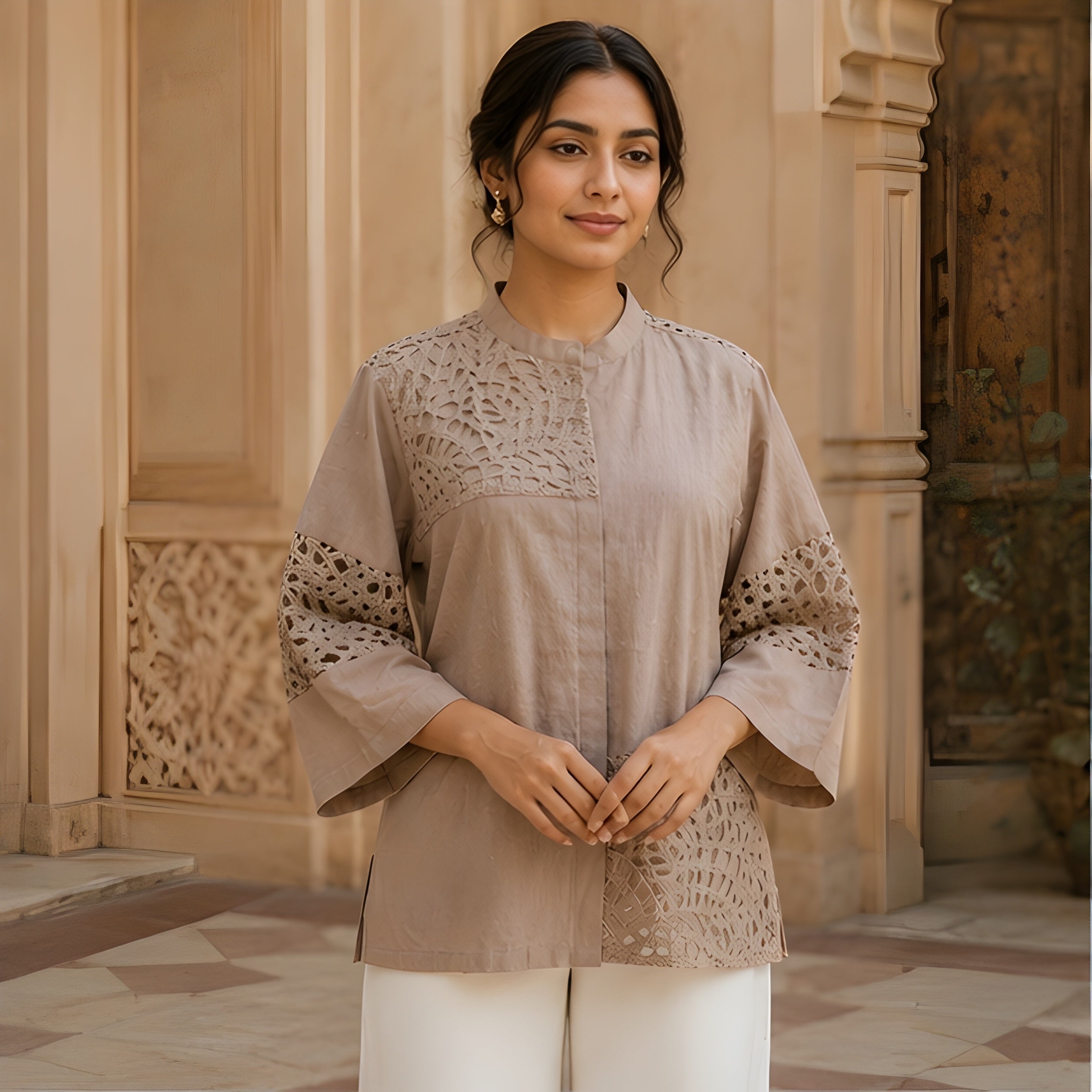 Sandstone Artisan Crochet — Earthy Toned Handcrafted Crochet Top