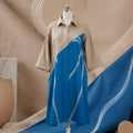 the Azure Wave Colour Block Shirt Dress