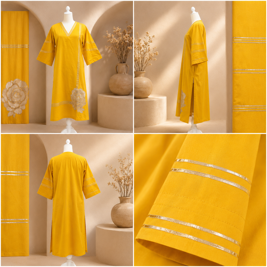 the Sunshine Bloom Embroidered Straight